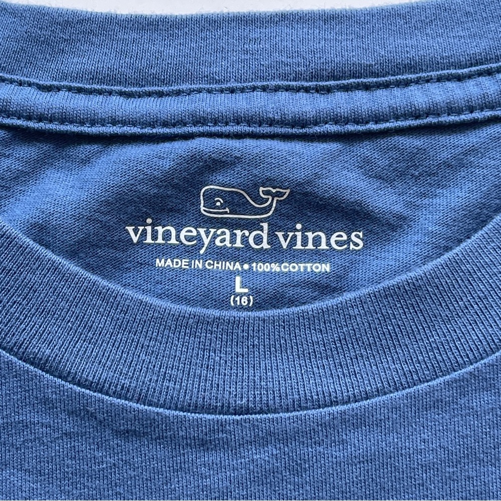 Vineyard Vines Boys L (Size 16) Blue Printed T-Shirt